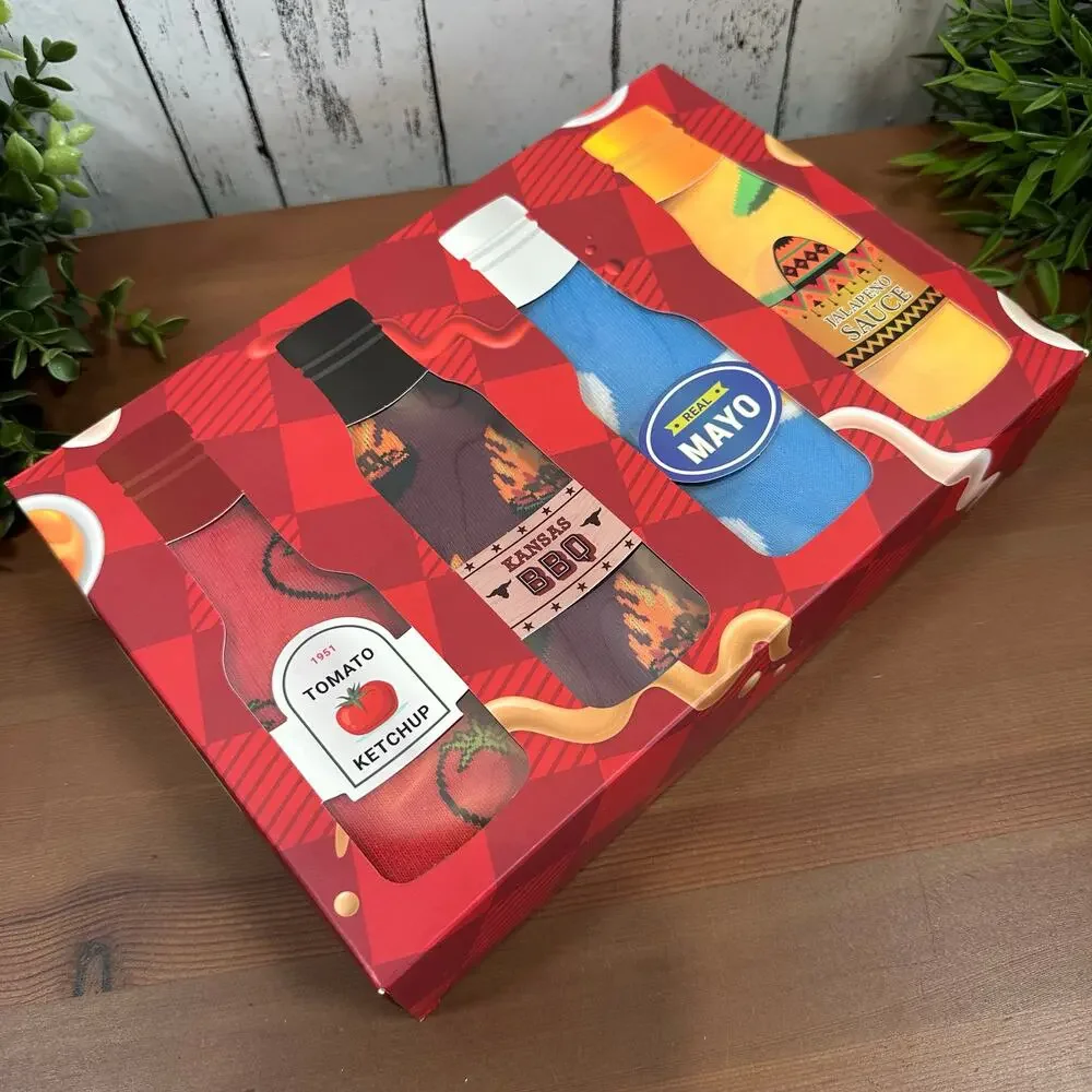 Orrsum Sock Company Men's 4 Pack Socks Sauce Gift Box